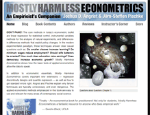 Tablet Screenshot of mostlyharmlesseconometrics.com